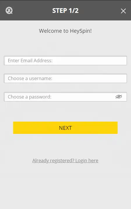 HeySpin-signup-step1